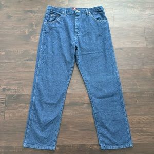 WRANGLER ORIGINAL MENS DENIM JEANS REGULAR COWBOY CUT DARK WASH 38 X 32